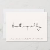 Sla deze speciale dag moderne foto op save the date (Voorkant)