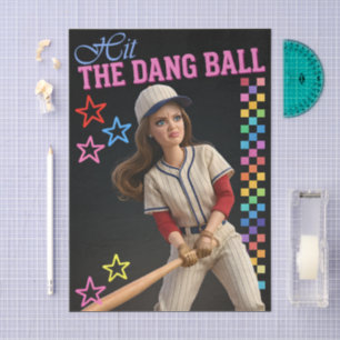 Sla Die Ballen Maar Kapot Grappige Honkbal Moeder Tissuepapier