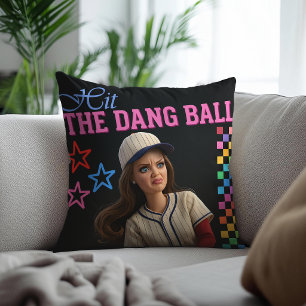 Sla Die Ballen Maar Raak Grappige Honkbal Moeder P Kussen
