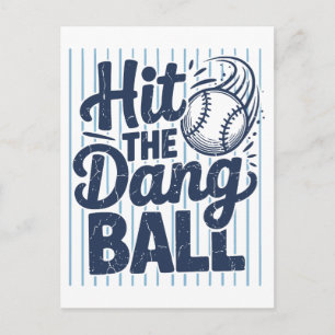Sla Die Klote Bal T-shirt Funny Baseball Coach Cad Briefkaart