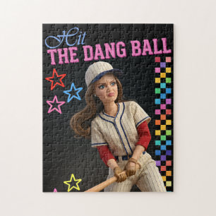 Sla Die Verdomde Bal Leuk Honkbal Moeder Poppengez Legpuzzel