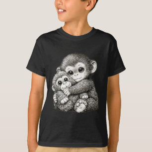 Sla een aap met teddybeer knuffel meme t-shirt