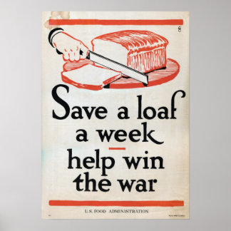 Sla een blad per week op — help de oorlog te winne poster