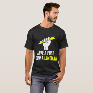 Sla een gloed op een lineman-shirt t-shirt