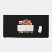 Sla een kalkoen Eet Pizza Funny Thanksgiving Class Bureaumat (Keyboard & Muis)
