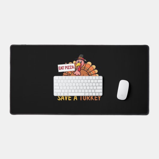 Sla een kalkoen Eet Pizza Funny Thanksgiving Class Bureaumat (Keyboard & Muis)