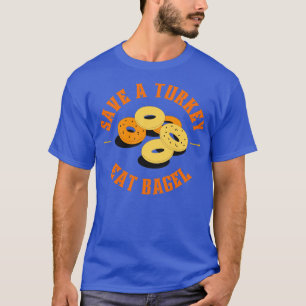 Sla een kalkoen op en eet bagel t-shirt