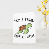 Sla een riem over en sla een schildpad op zodat u kaart (Gele Bloem)