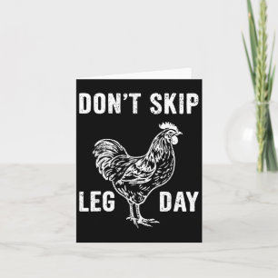 Sla geen been dag sportschool haan grappige workou kaart