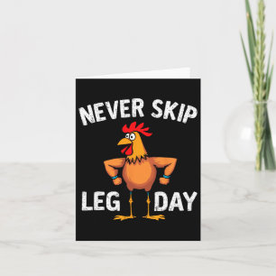 Sla geen been dag sportschool haan grappige workou kaart