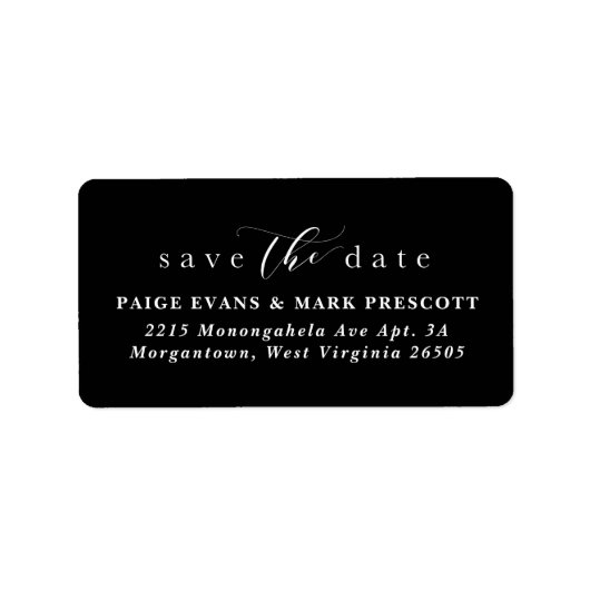 Sla het adres van de datumterugkeer op etiket (Voorkant)