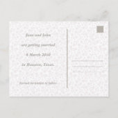 Sla het Briefkaart Date Sutble Grays Announcement (Achterkant)