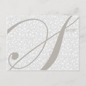 Sla het Briefkaart Date Sutble Grays Announcement (Voorkant)