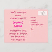 Sla het Briefkaart Date & Yummy Cake op (Achterkant)