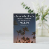 Sla het Briefkaart Datum Tropische palmboom op (Staand voorkant)