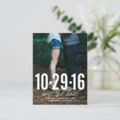 Sla het Briefkaart van de datumfoto, grote datum o (Staand voorkant)