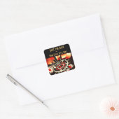 Sla het DAte Casino Theme Event op Vierkante Sticker (Envelop)