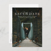 Sla het datum elegante verticaal foto briefkaart o (Voorkant / Achterkant)