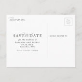 Sla het datum elegante verticaal foto briefkaart o (Achterkant)