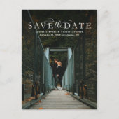 Sla het datum elegante verticaal foto briefkaart o (Voorkant)