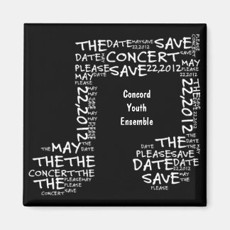 Sla het datumconcert op magneet
