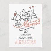 Sla het datumontwerp op. aankondigingskaart (Voorkant)