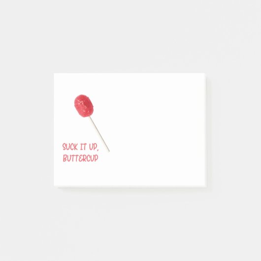Sla het op Buttercup met Red Lollipop Post-it® Notes (Voorkant)