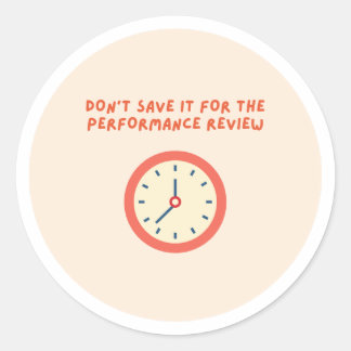 Sla het op voor Prestatie review - sticker