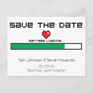 Sla het spel op - Video Game Style Aankondigingskaart