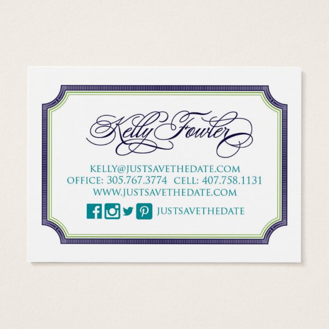 Sla het visitekaartje Datum op (Achterkant)