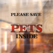 Sla huisdieren op raamsticker (Vel 2)