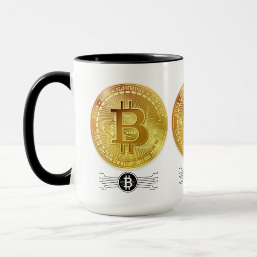 "Sla in stijl met Bitcoin Power!" Mok (Links)
