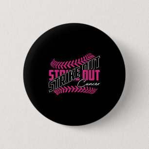 Sla kanker uit honkbal softbal borstkanker ronde button 5,7 cm