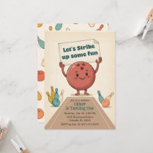 Sla leuk uit Bowling Feest Jongen 1e Verjaardag