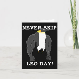 Sla nooit Beendag Bodybuilding Penguin Muscular W Kaart
