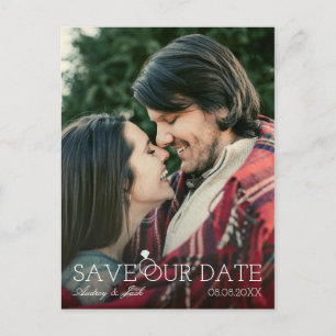 Sla onze datum op - Diamond Ring - Custom Photo Aankondigingskaart