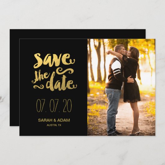 Sla onze datum op | Foto Opslaan Datum Kaart (Voorkant / Achterkant)