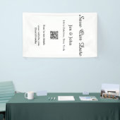 Sla onze datum op Scan QR voor details naam datum Spandoek (Beurs)