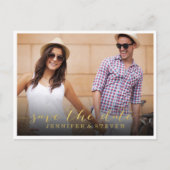 SLA ONZE DATUM OP | SLA DE DATUM GOUDEN AANKONDIGI AANKONDIGINGSKAART (Voorkant)