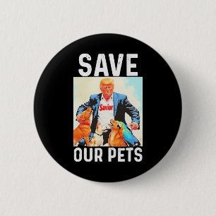 Sla Onze Huisdieren Trump Grappig Op Ronde Button 5,7 Cm