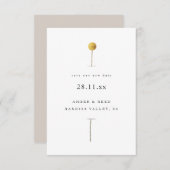 Sla onze nieuwe datum op Eenvoudige minimale Water (Voorkant / Achterkant)