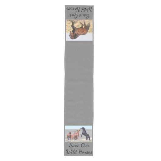 Sla onze Wilde Paarden Table Runner op Medium Tafelloper (Voorkant)