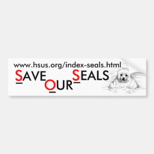 Sla onze zegels op bumpersticker