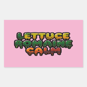 Sla Romaine Calm Drippy Tekstkunst Rechthoekige Sticker