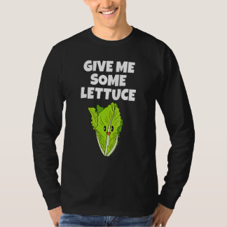 Sla Schattig Blad Groente Vegetarisch Veganistisch T-shirt