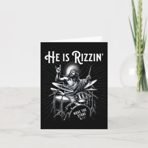 Sla-trommel Funny Rizz Hij is Rizzin Jezus Trommel Kaart