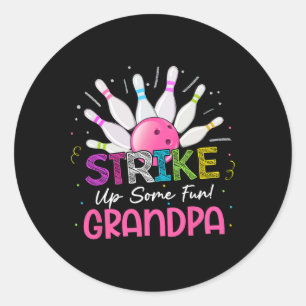Sla wat leuke opa van het bodypilletje Bowlin op Ronde Sticker