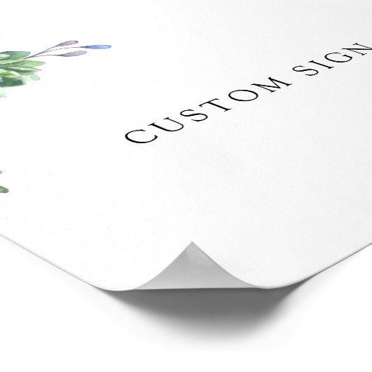 Slaagje tekenen met aangepaste tekst poster (Hoek)