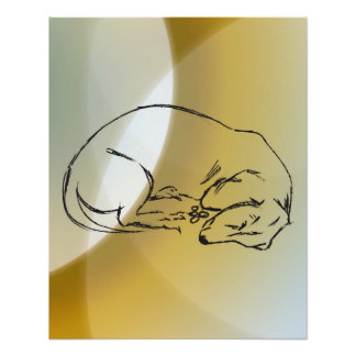 Slaande Dachshond Hond Poster Perfect Poster