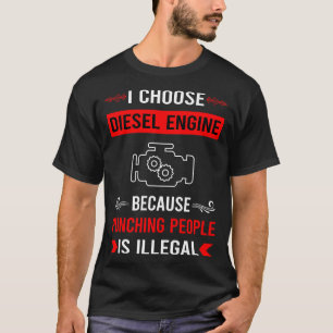 Slaande dieselmotor t-shirt
